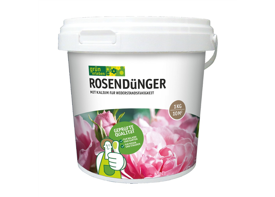 Grün erleben Rosen-Dünger 1kg Eimer